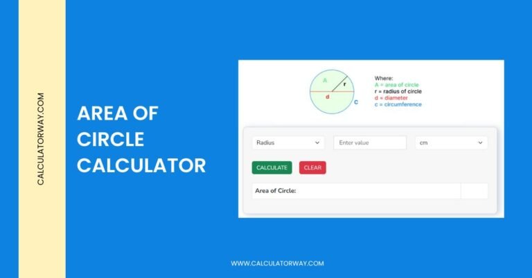 area of a circle calculator