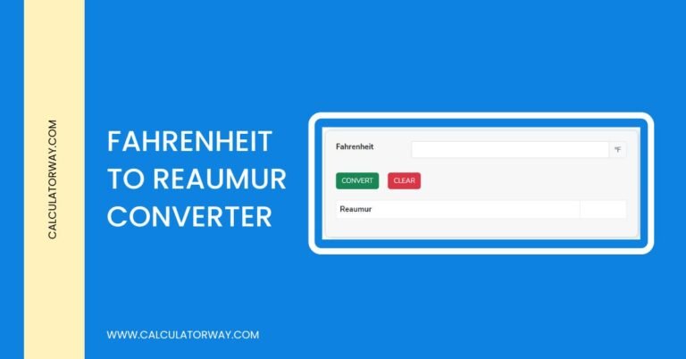 fahrenheit to reaumur