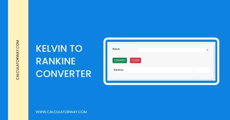 kelvin to rankine