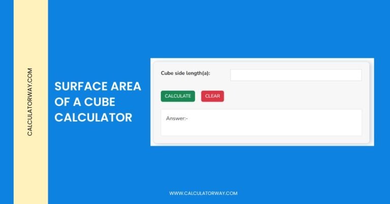 surface area of a cube calculator