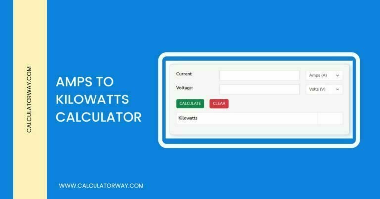 amps to kilowatts