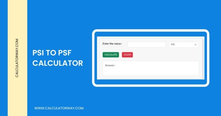 psi to psf calculator