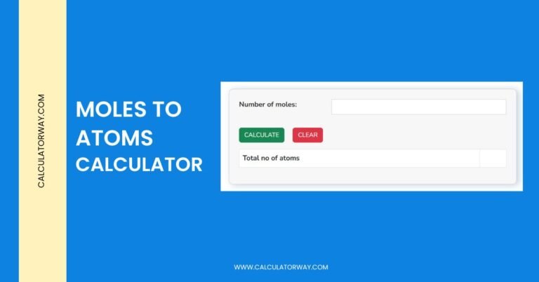 moles to atoms calculator
