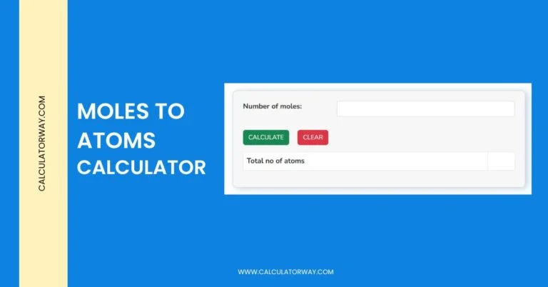 moles to atoms calculator