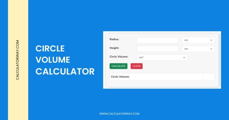 circle volume calculator