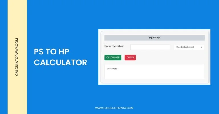 ps to hp calculator