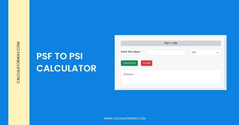 psf to psi calculator