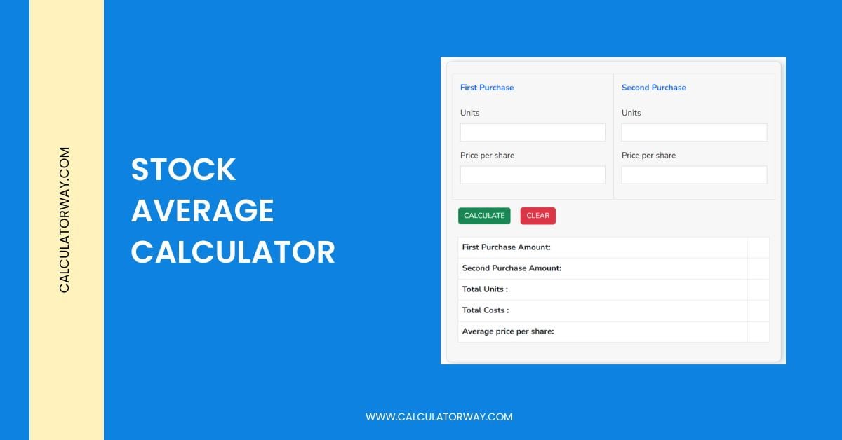 Stock Average Calculator Calculatorway