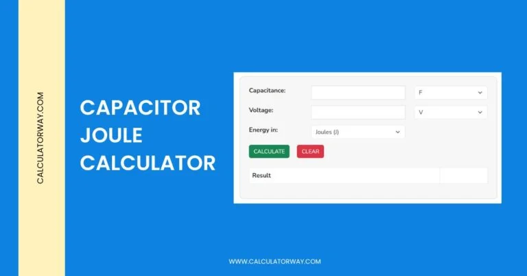 capacitor joule calculator