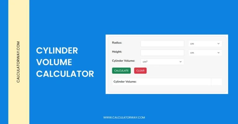 cylinder volume calculator