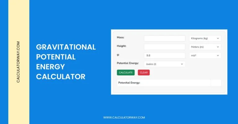 gravitational potential energy calculator