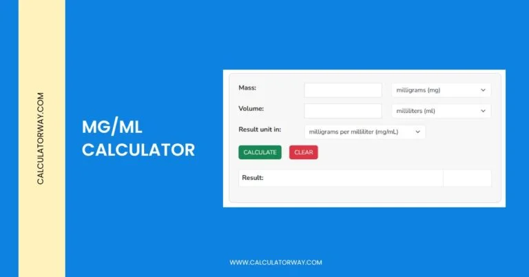 mg/ml calculator