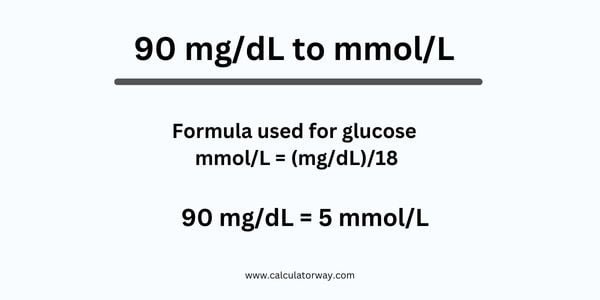 90 mg/dl to mmol/l