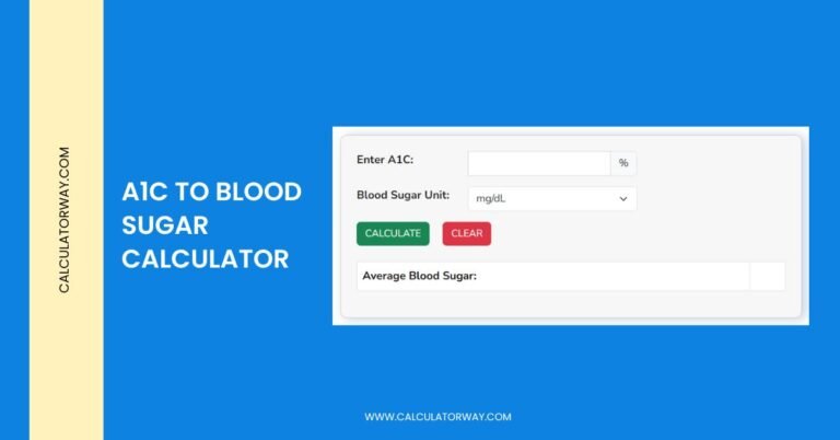 a1c to blood sugar calculator