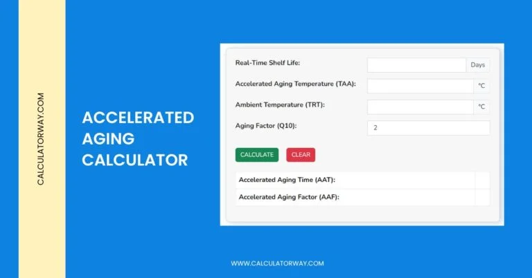 accelerated aging calculator