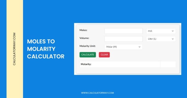 moles to molarity calculator