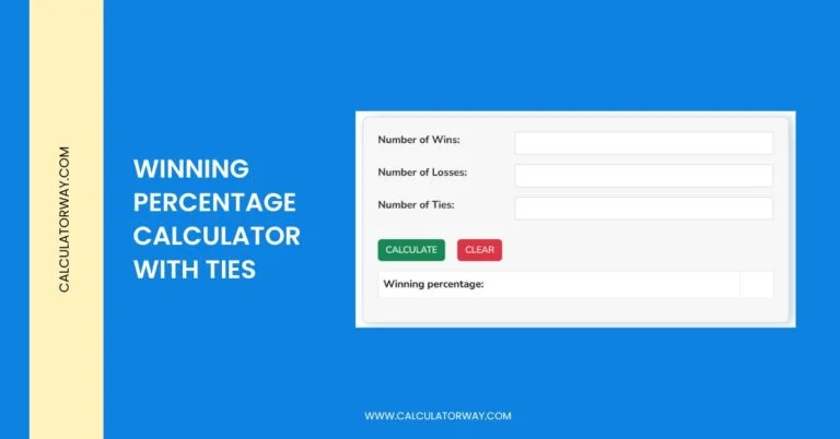 winning percentage calculator with ties