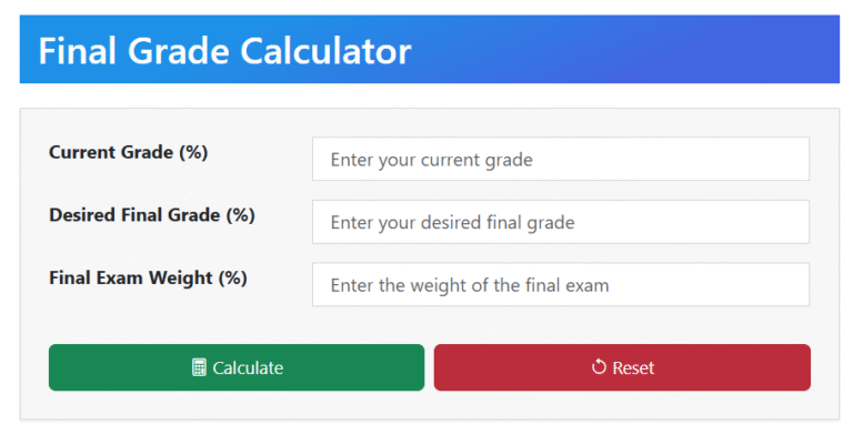 final grade calculator